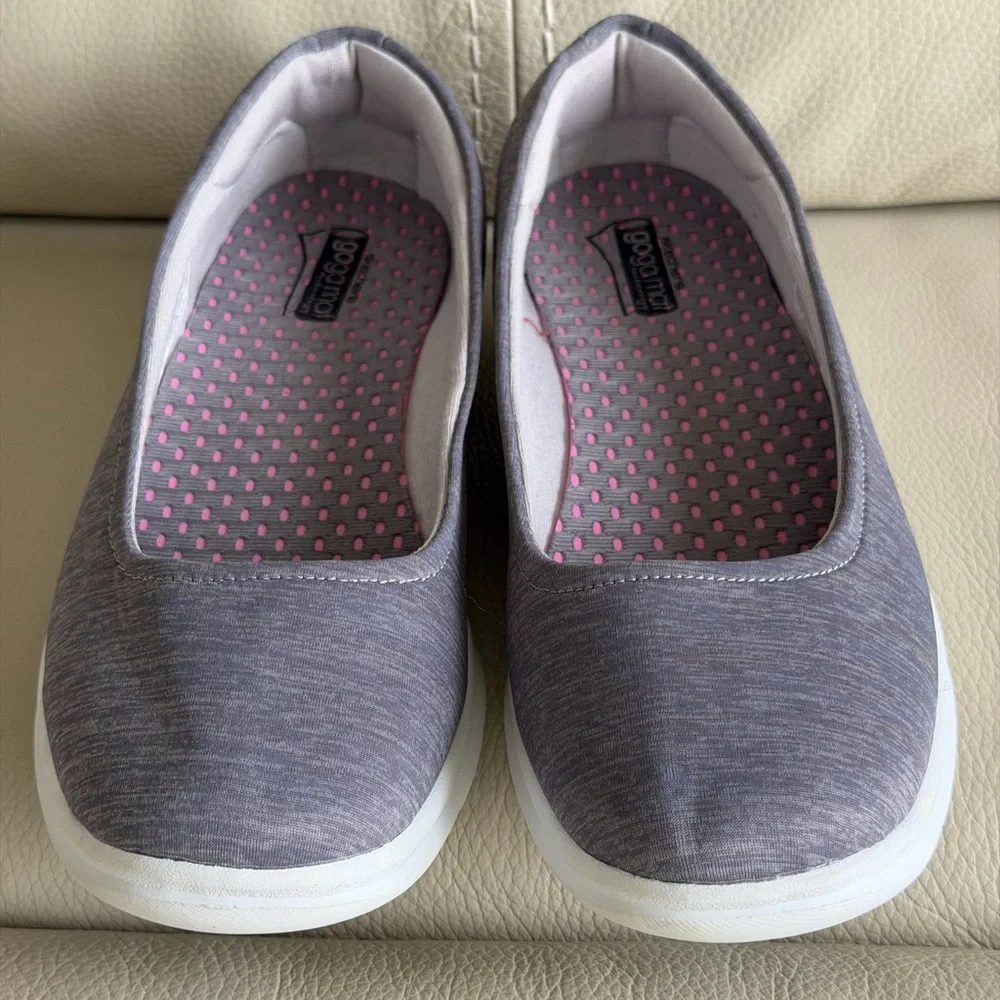 Skechers Go Step Lite Women's Gray Slip-On Flats Shoes - 9,5